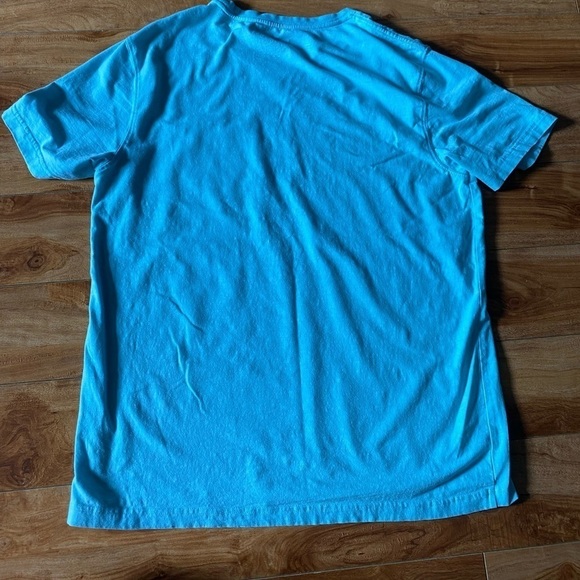 Tailor Vintage Lime Pocket Light Blue Short Sleeve Tee Size Large - Picture 7 of 7